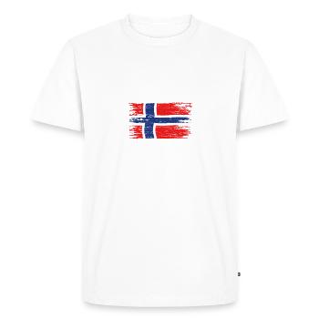 FLEMMA 2024 Voyage de pêche Norvège - T-shirt Premium bio Homme - blanc - Devant - Nico (187cm)