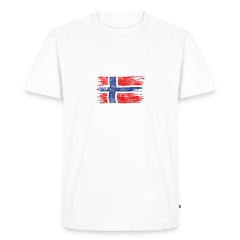 FJORDANE 2024 Voyage de pêche Norvège - T-shirt Premium bio Homme - blanc - Devant - Nico (187cm)