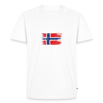 HITRA 2024 - Fishing Tour Norway Customizable - Men's Premium Organic T-Shirt - white - Front - Nico (187cm)