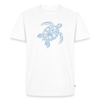 Sea turtle, sea turtle, blue turtle logo - Men's Premium Organic T-Shirt - white - Front - Nico (187cm)