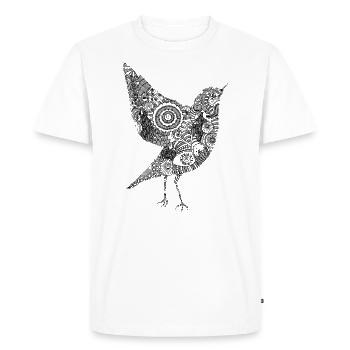 The bird - Men's Premium Organic T-Shirt - white - Front - Nico (187cm)