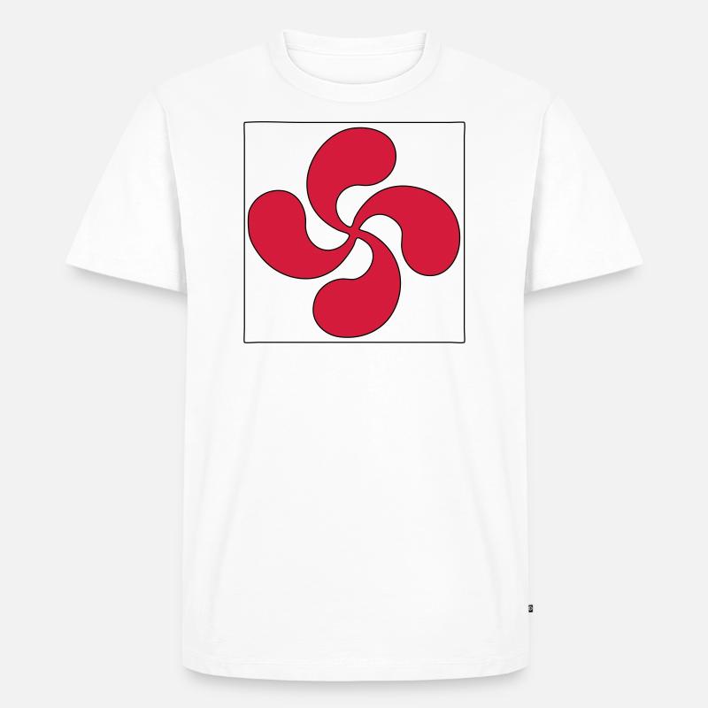 Baskische Quer - Männer Premium Bio T-Shirt - Weiß