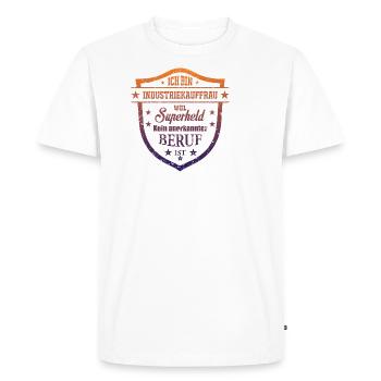 Industrial Clerk Shirt · Superhero · Gift - Men's Premium Organic T-Shirt - white - Front - Nico (187cm)