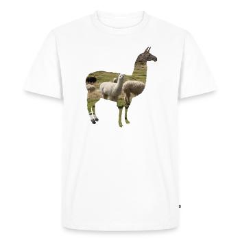Alpaca alpaca alpaca llama llama llama - Men's Premium Organic T-Shirt - white - Front - Nico (187cm)