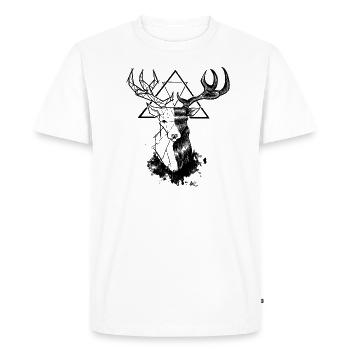 Black Duality - Men's Premium Organic T-Shirt - white - Front - Nico (187cm)