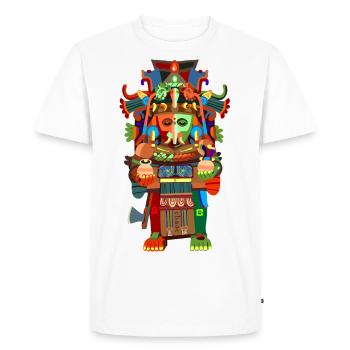 Chaac, dieu de la pluie maya - T-shirt Premium bio Homme - blanc - Devant - Nico (187cm)