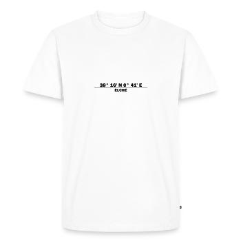 Coordonnées d’Elche - T-shirt Premium bio Homme - blanc - Devant - Nico (187cm)