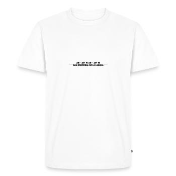 Coordonnées de San Cristóbal de La Laguna - T-shirt Premium bio Homme - blanc - Devant - Nico (187cm)