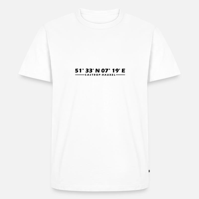 Castrop-Rauxel coordinates - Men's Premium Organic T-Shirt - white