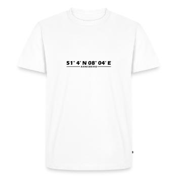Arnsberg coordinates - Men's Premium Organic T-Shirt - white - Front - Nico (187cm)