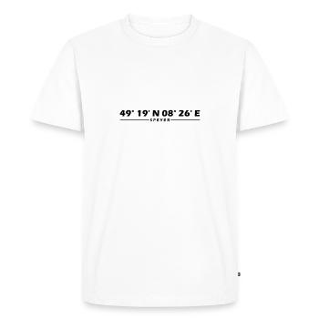 Coordonnées de Spire - T-shirt Premium bio Homme - blanc - Devant - Nico (187cm)
