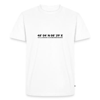 Coordonnées de Villingen-Schwenningen - T-shirt Premium bio Homme - blanc - Devant - Nico (187cm)