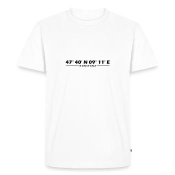 Coordonnées de constance - T-shirt Premium bio Homme - blanc - Devant - Nico (187cm)