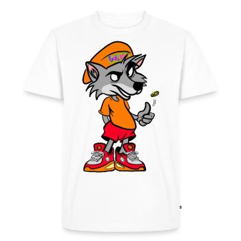 Money Wolf - T-shirt Premium bio Homme - blanc - Devant - Nico (187cm)