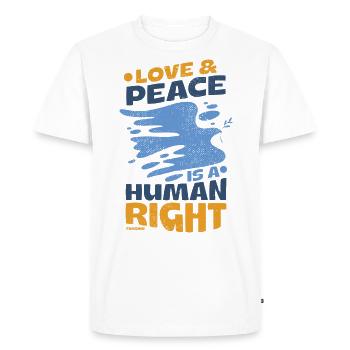 Human Rights Peace - Men's Premium Organic T-Shirt - white - Front - Nico (187cm)