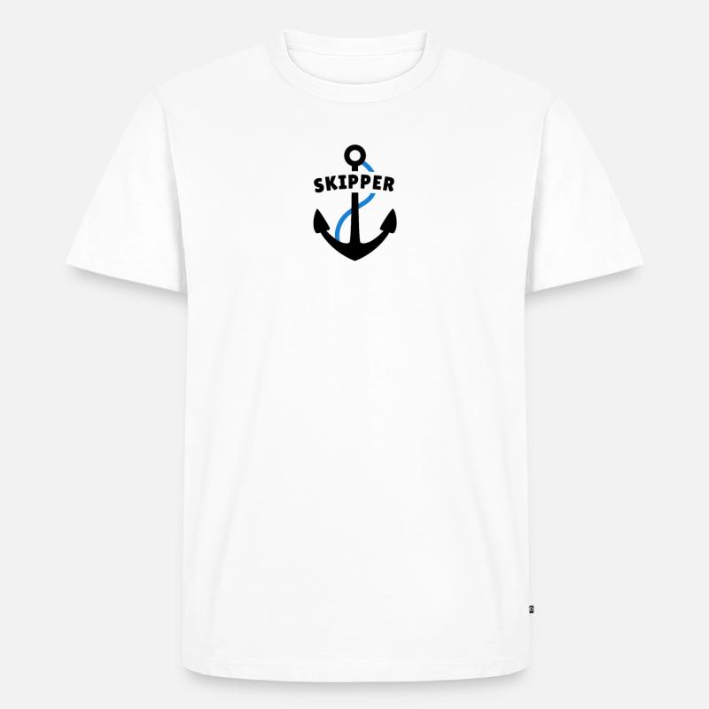 Skipper - Männer Premium Bio T-Shirt - Weiß