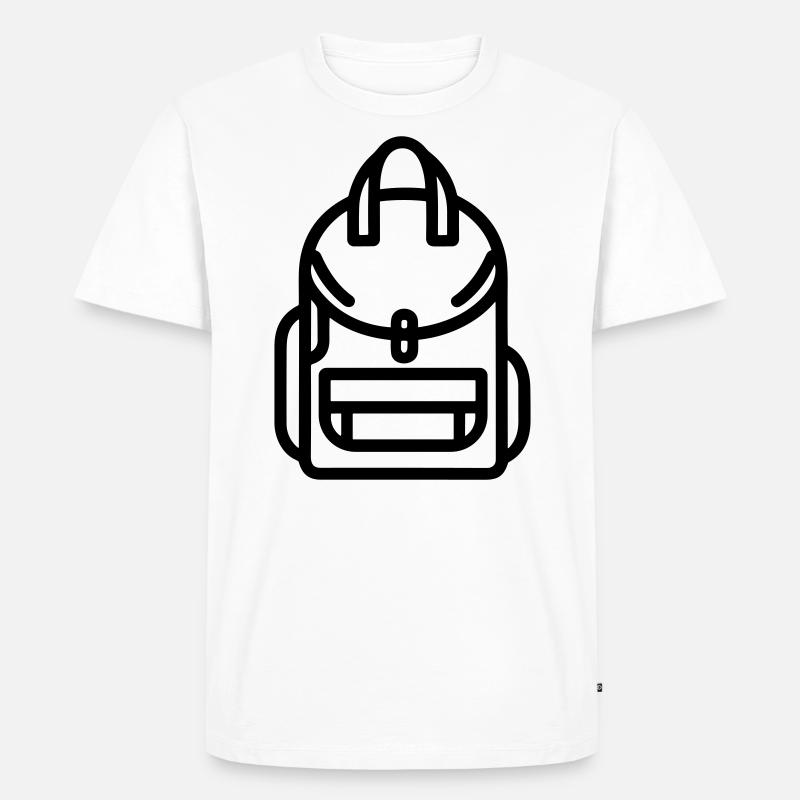 Rucksack - Männer Premium Bio T-Shirt - Weiß