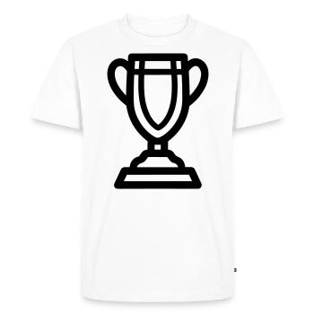 trophy - Men's Premium Organic T-Shirt - white - Front - Nico (187cm)