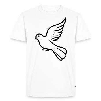 Colombe - T-shirt Premium bio Homme - blanc - Devant - Nico (187cm)