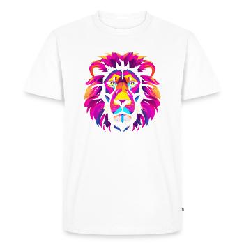 Lion - T-shirt Premium bio Homme - blanc - Devant - Nico (187cm)