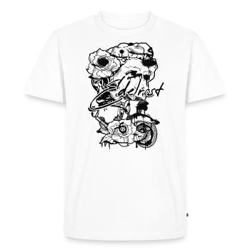 Hirondelle // Illustration - T-shirt Premium bio Homme - blanc - Devant - Nico (187cm)