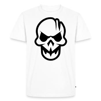 Tête de mort - T-shirt Premium bio Homme - blanc - Devant - Nico (187cm)