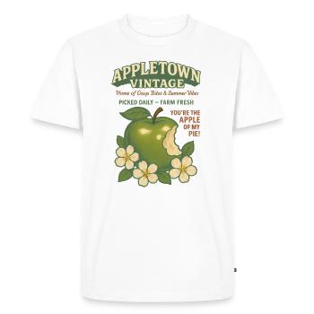Pomme Vintage Fruit Fruit Été - T-shirt Premium bio Homme - blanc - Devant - Nico (187cm)
