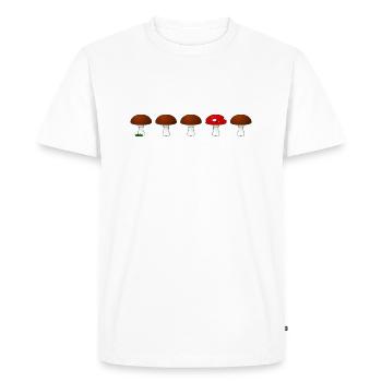 Mushroom fly agaric series - Men's Premium Organic T-Shirt - white - Front - Nico (187cm)