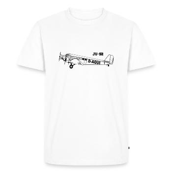Ju-52 - T-shirt Premium bio Homme - blanc - Devant - Nico (187cm)