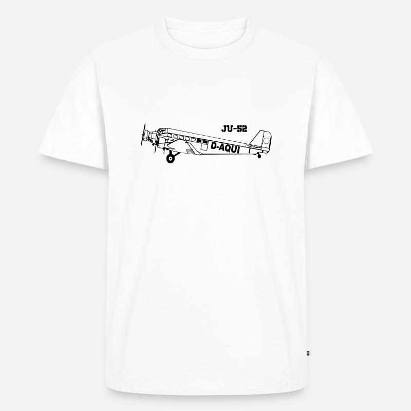 Ju-52 - Männer Premium Bio T-Shirt - Weiß