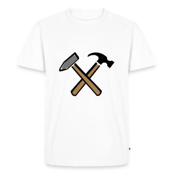 Tool hammer tool - Men's Premium Organic T-Shirt - white - Front - Nico (187cm)