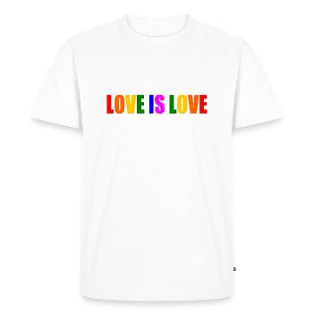 Love is love - T-shirt Premium bio Homme - blanc - Devant - Nico (187cm)