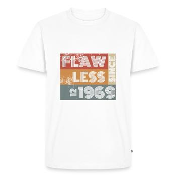 55e anniversaire Sans défaut depuis 12/1969 - T-shirt Premium bio Homme - blanc - Devant - Nico (187cm)