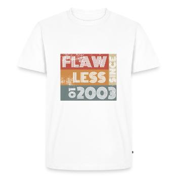 22. Anniversaire Sans faute depuis 10/2002 - T-shirt Premium bio Homme - blanc - Devant - Nico (187cm)