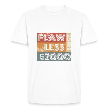 25. Anniversaire Sans défaut depuis 10/1999 - T-shirt Premium bio Homme - blanc - Devant - Nico (187cm)