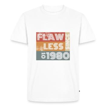 45ème Anniversaire Sans défaut depuis 10/1979 - T-shirt Premium bio Homme - blanc - Devant - Nico (187cm)