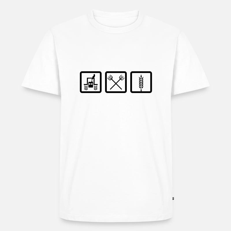 Bauernhof - Männer Premium Bio T-Shirt - Weiß