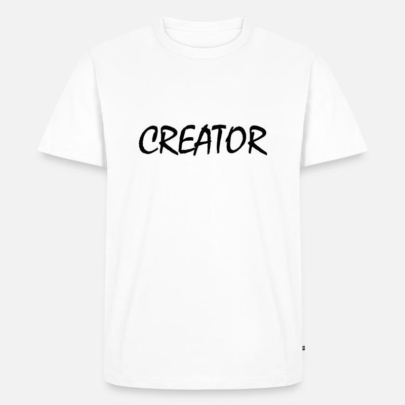 Creator - Männer Premium Bio T-Shirt - Weiß