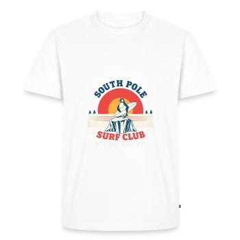 South Pole Surf Club - Ça chauffe - Surfeur - T-shirt Premium bio Homme - blanc - Devant - Nico (187cm)