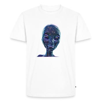 Beautiful Alien Visitor - Men's Premium Organic T-Shirt - white - Front - Nico (187cm)
