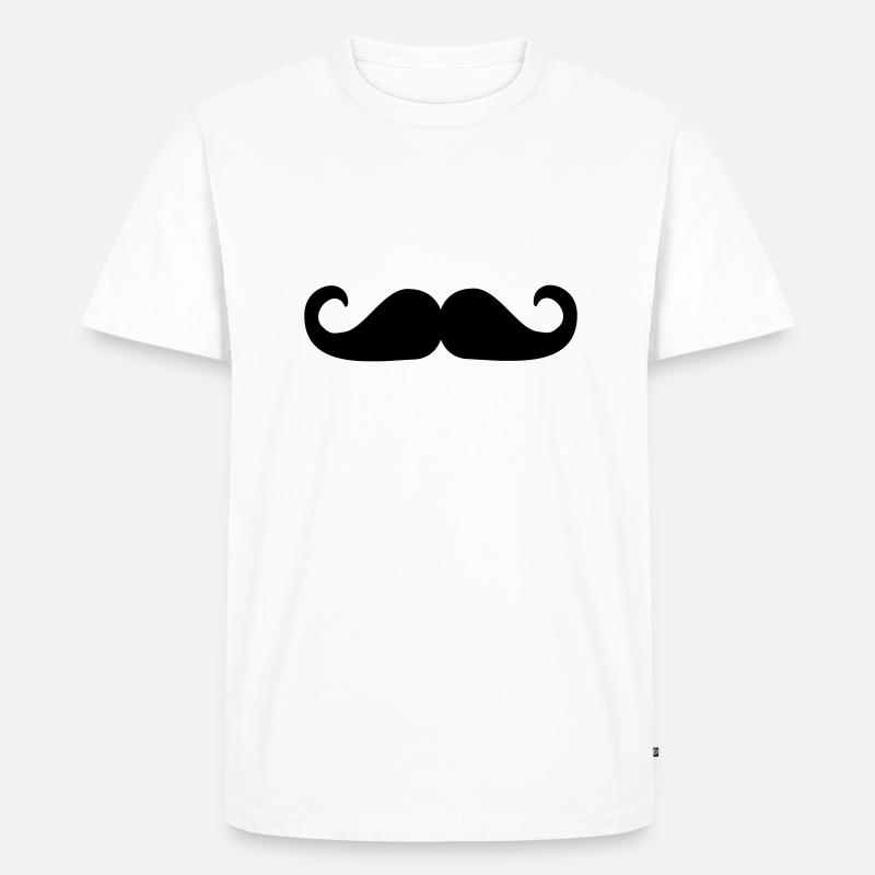Bart - Männer Premium Bio T-Shirt - Weiß