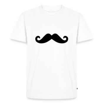 Moustache - T-shirt Premium bio Homme - blanc - Devant - Nico (187cm)