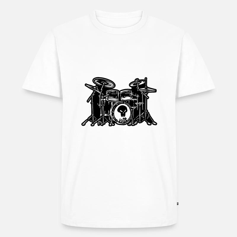 Drums cool - Männer Premium Bio T-Shirt - Weiß