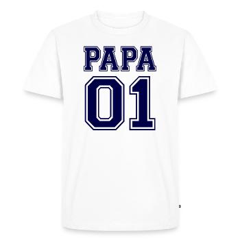 Father's Day - Dad Number 1 of the World- Number One - Men's Premium Organic T-Shirt - white - Front - Nico (187cm)