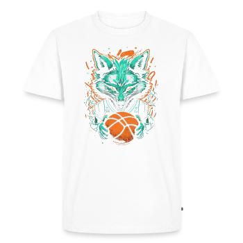 Basketball Fox Player Neon Fox Sport Ball Sports - Men's Premium Organic T-Shirt - white - Front - Nico (187cm)