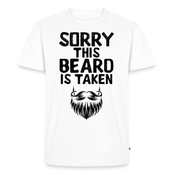 Désolé cette barbe est prise barbes barbe barbe visage homme - T-shirt Premium bio Homme - blanc - Devant - Nico (187cm)