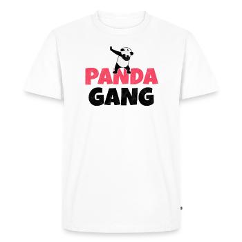 Panda Gang Panda Bamboo Saying Funny Gift - T-shirt Premium bio Homme - blanc - Devant - Nico (187cm)