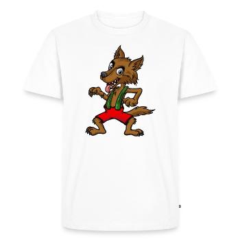 Big Bad Wolf - Costume d'Halloween paresseux des trois cochons - T-shirt Premium bio Homme - blanc - Devant - Nico (187cm)