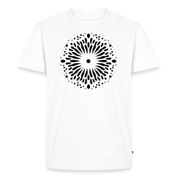 Mode urbaine chic avec Chladni Oscillation - T-shirt Premium bio Homme - blanc - Devant - Nico (187cm)