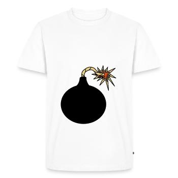 Bomb goblet gift idea fire explosion - Men's Premium Organic T-Shirt - white - Front - Nico (187cm)
